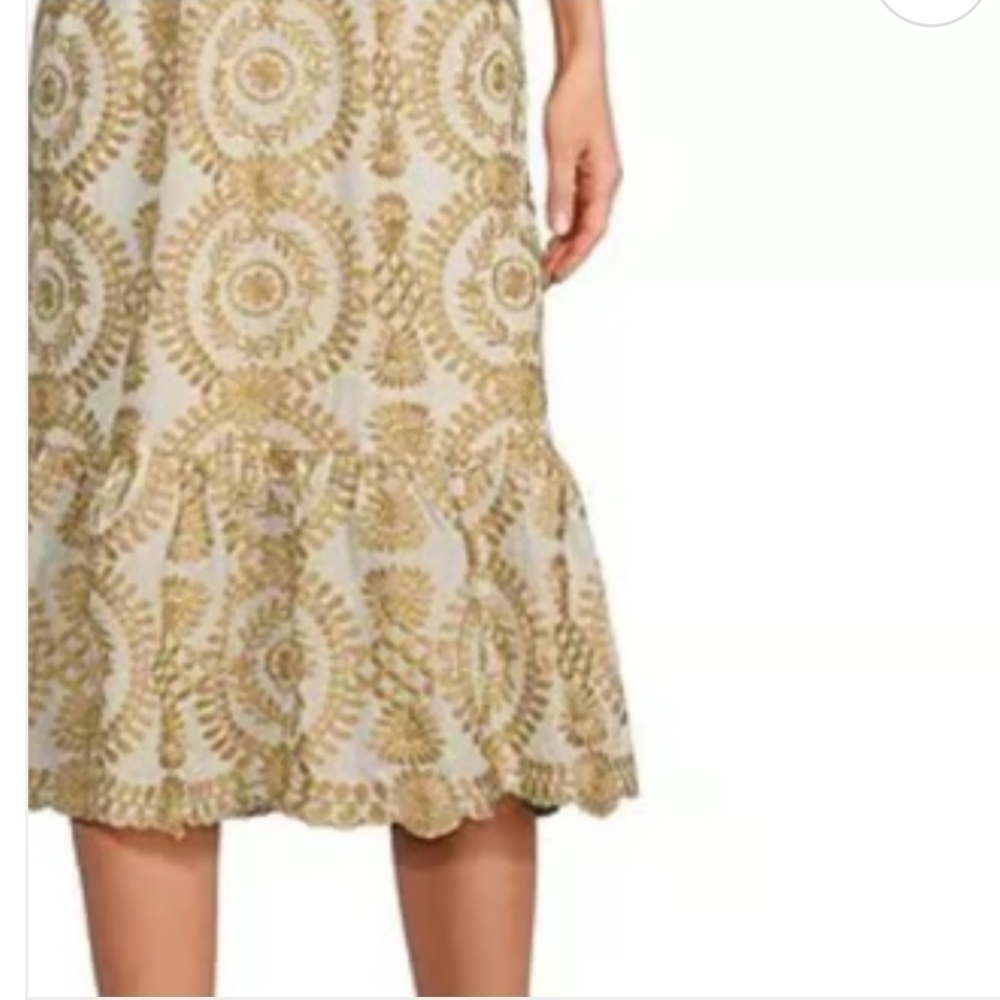 Adelyn Rae Gold and Cream Midi Dress - Picture 3 of 9